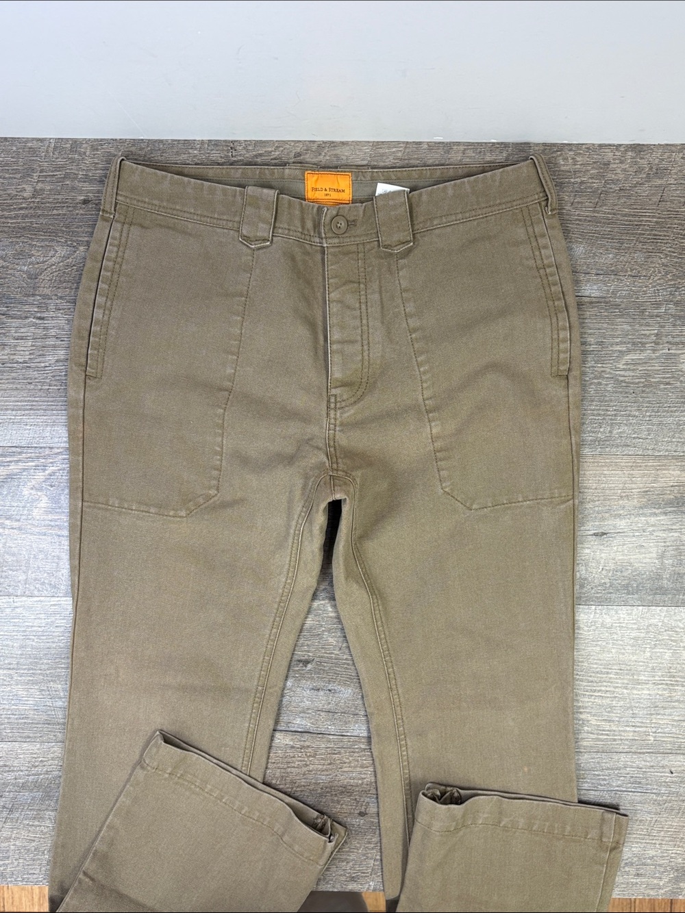 Field & Stream 1871 Utility Cargo Pants Brown Zipper Hem Men’s 32x30